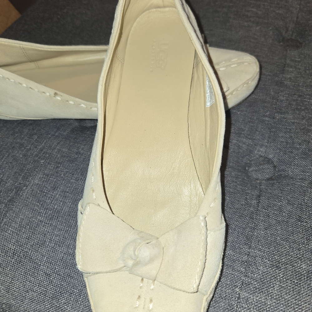 UGG Cream Women's Flats with Bow
